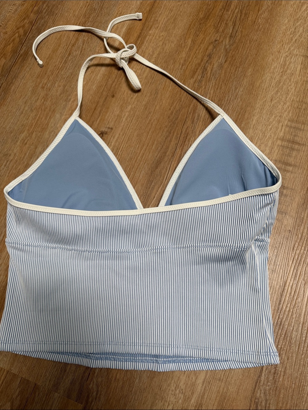 Aerie Ribbed Halter Light Blue Tankini Swim Set - Picture 5 of 8